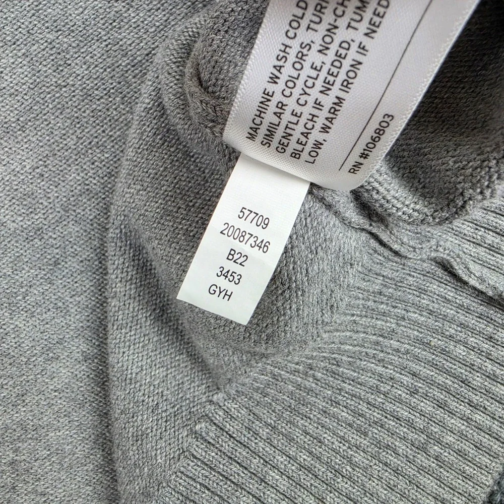 Duluth Trading Strongarm 1/4 Zip Mock Sweater Men's 2XL Gray Knit Pullover 57709